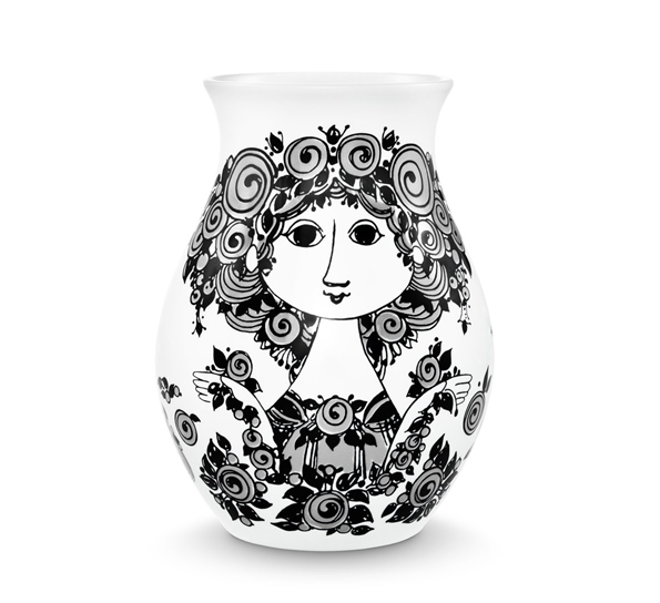 Rosalinde vase sort fra Bjørn Wiinblad