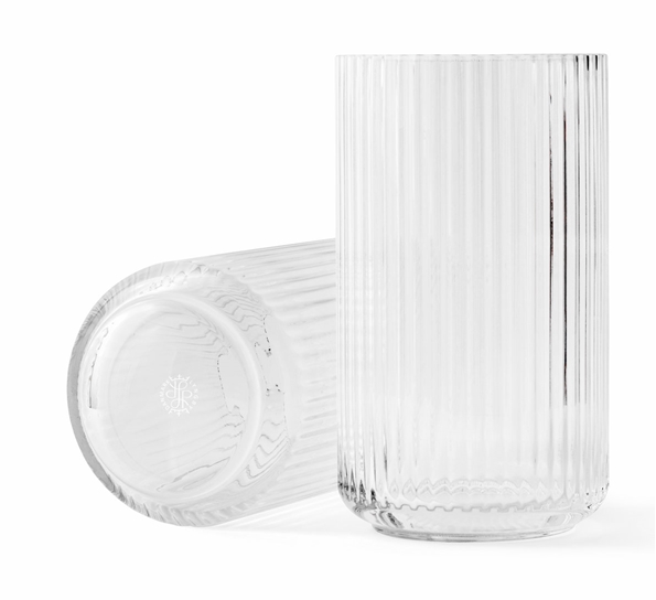 Lyngbyvase glass 38 cm klar fra Lyngby Porcelæn
