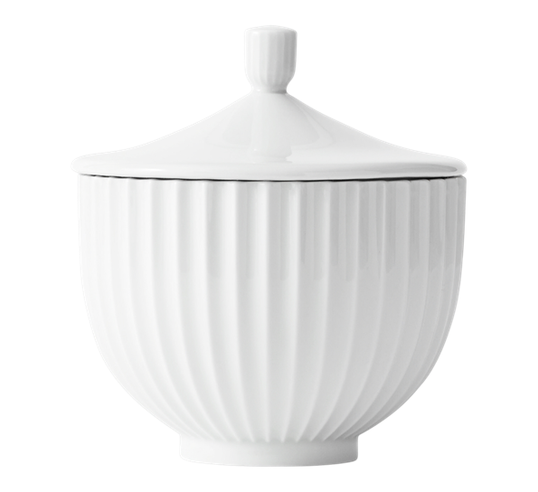 Lyngby bonbonniere stor hvit fra Lyngby Porcelæn