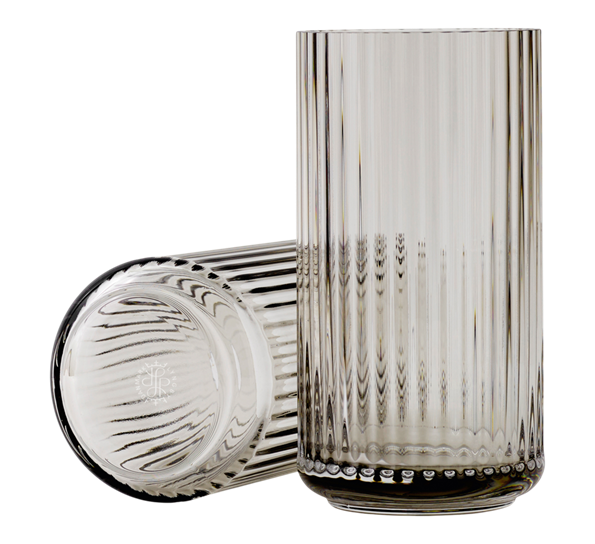 Lyngbyvase glass 20 cm smoke fra Lyngby Porcelæn