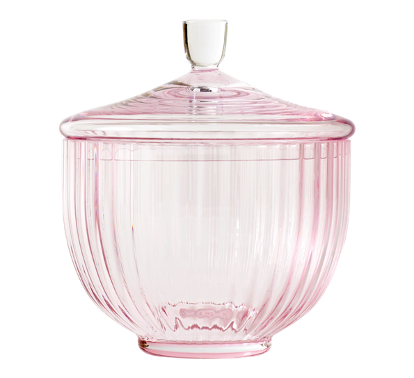 Bonbonniere stor sart rosa fra Lyngby Porcelæn