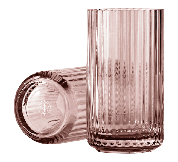 Lyngbyvase glass 15 cm burgunder fra Lyngby Porcelæn