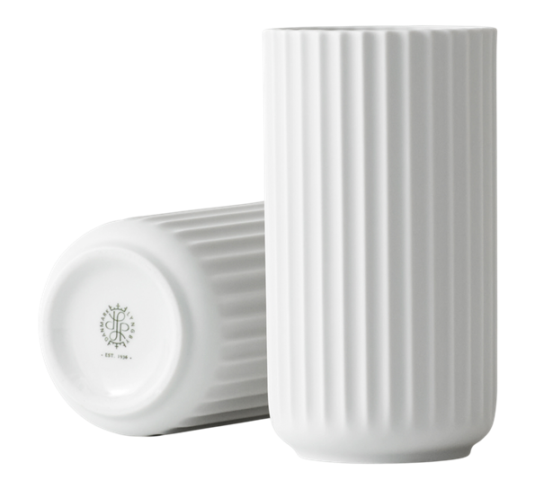 Lyngbyvase 15 cm matt hvit fra Lyngby Porcelæn