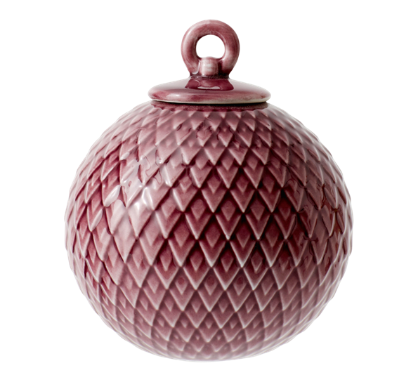 Rhombe kule bordeaux fra Lyngby Porcelæn