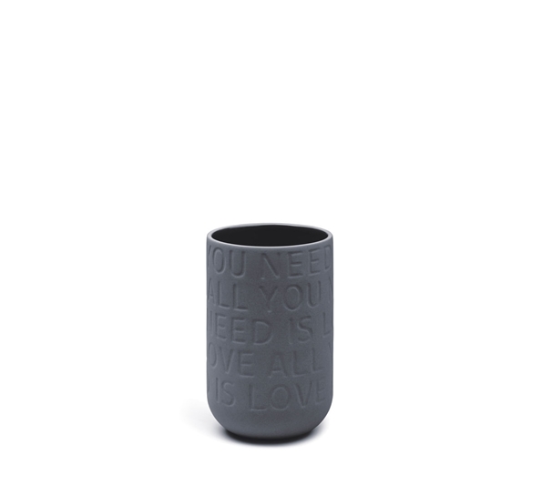 Lovesong vase grå 17 cm fra Kähler