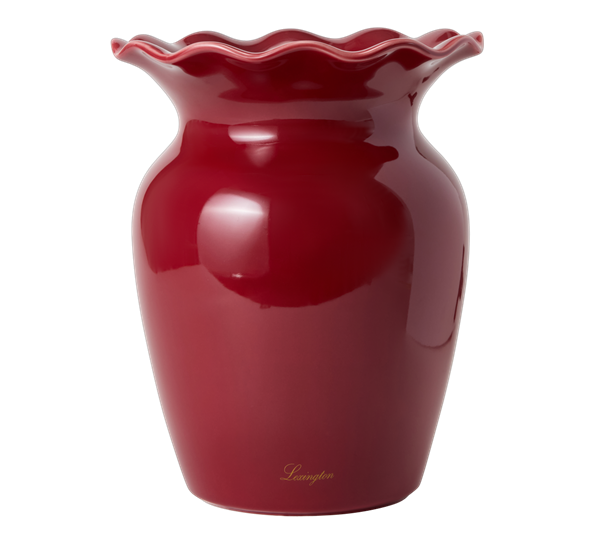 Wavy vase 25 cm rød fra Lexington