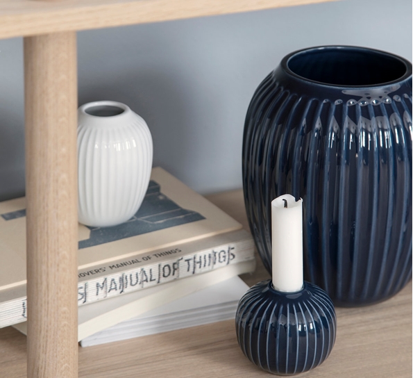 Hammershøi vase indigo 20 cm fra Kähler