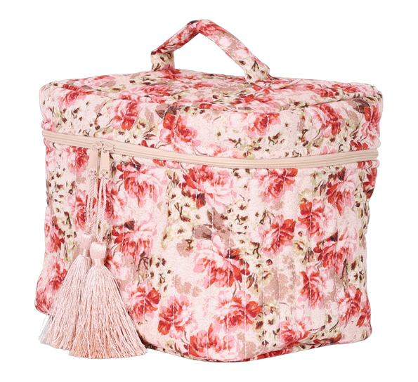Beautybag lin- og bomull 20x24 cm Vintage Flowers ByTiMo