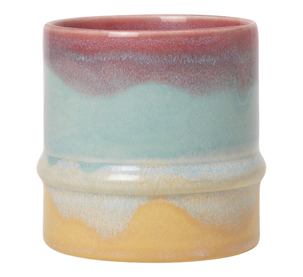 Poppery krus 36 cl pink mint gul fra Kähler