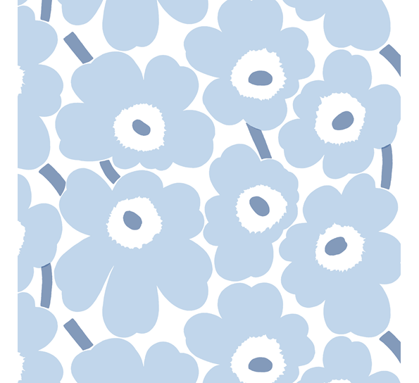 Marimekko Mini Unikko lyseblå lunsjservietter fra Havi