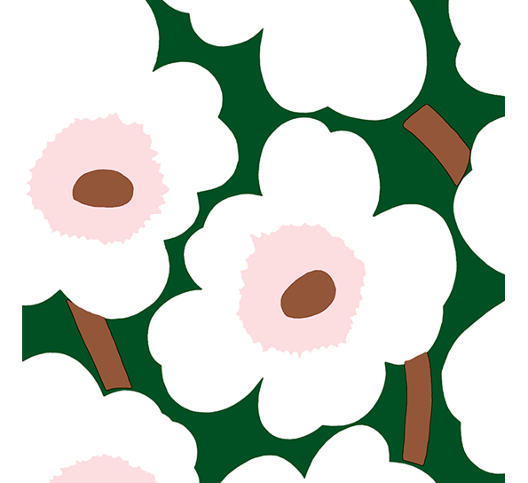 Marimekko Unikko mørkegrønn lunsjservietter fra Havi