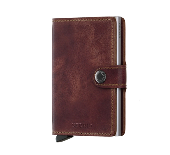 Secrid Miniwallet lommebok brun vintage