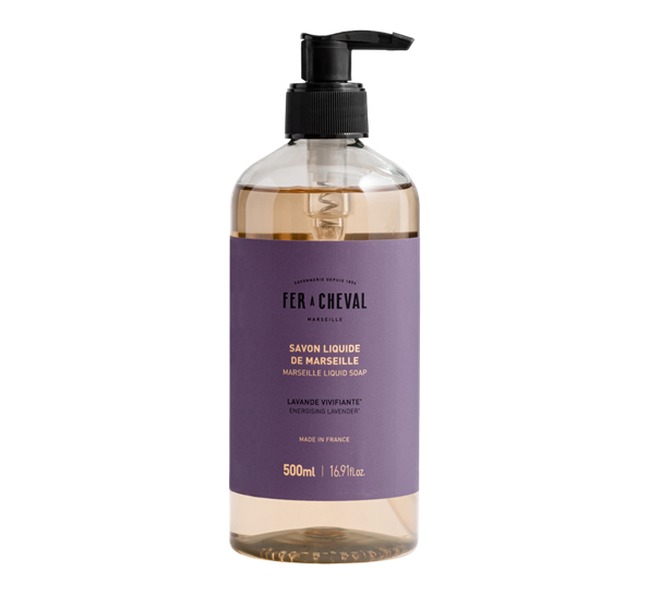 Marseille flytende såpe Energising Lavender 500ml Fer á Cheval