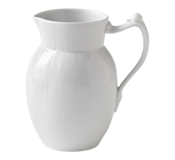 Hvit Riflet mugge 90 cl fra Royal Copenhagen