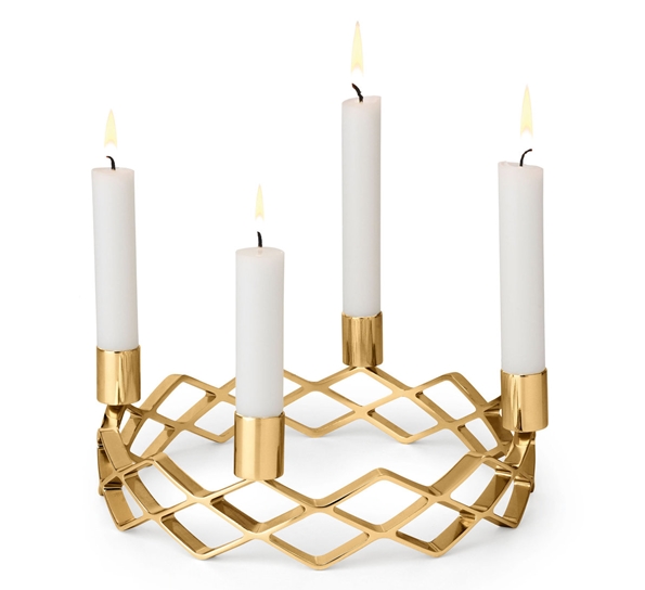 Karen Blixen adventsstake forgylt fra Rosendahl