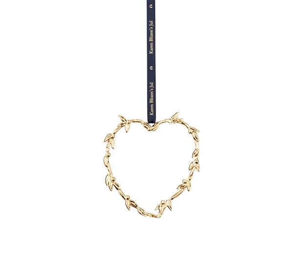 Karen Blixen hjerte stort forgylt fra Rosendahl