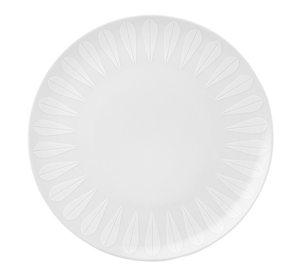 Lotus trends tallerken flat 28 cm hvit fra Lucie Kaas