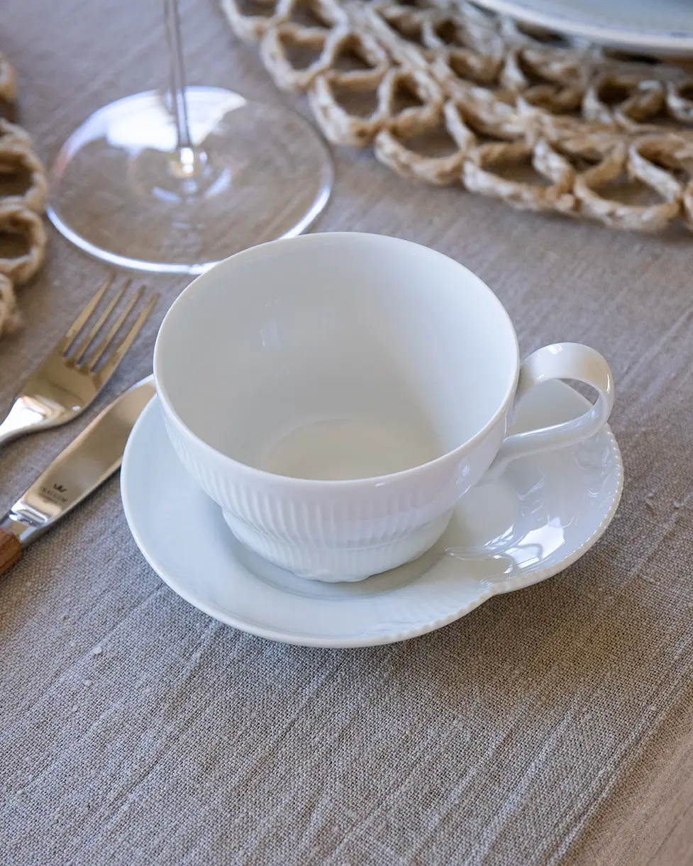 White Elements kopp og tallerken