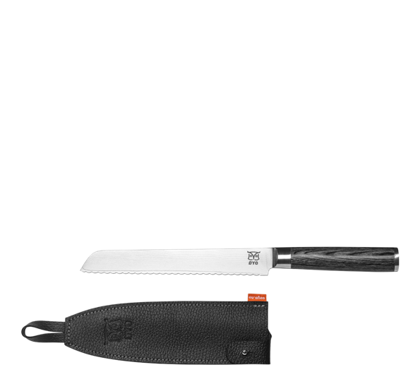 Skarvet brødkniv 20 cm grå fra Øyo