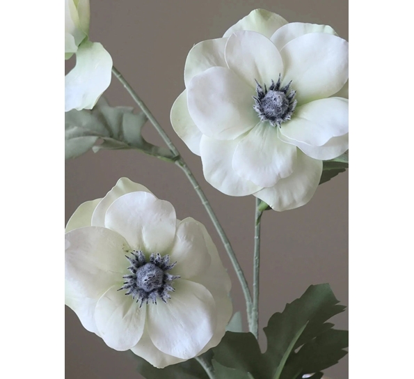 Kunstig blomst Anemone hvit 1 fra Botanè Studios