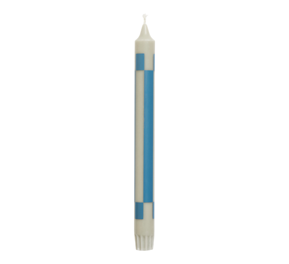 Pattern Candle lys 24cm grå blå fra HAY