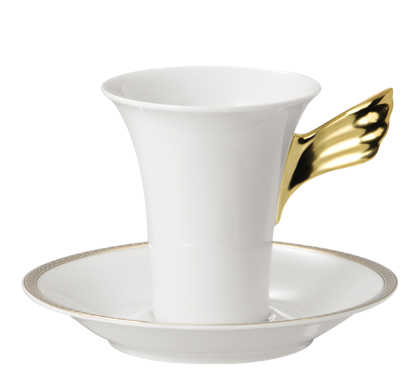 Meandre d`Or kaffekopp med skål 18 cl fra Versace