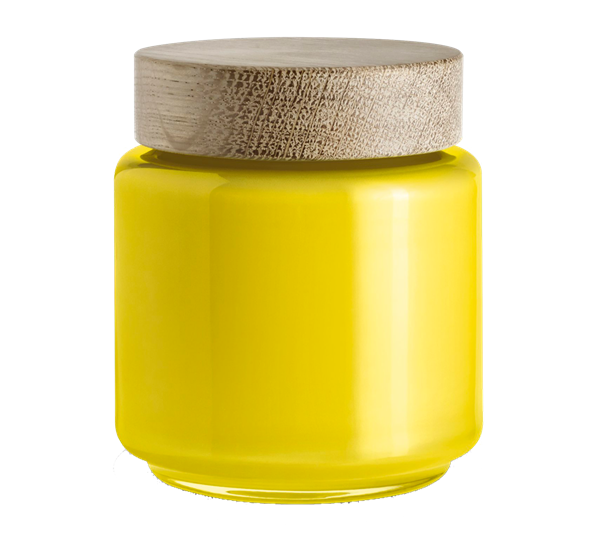 Palet oppbevaringsglass 0,5 liter gul fra Holmegaard