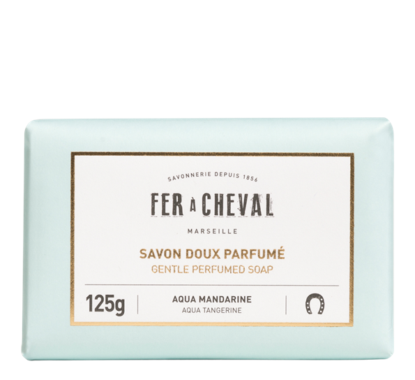 Såpestykke aqua tangerine 125g fra Fer á Cheval