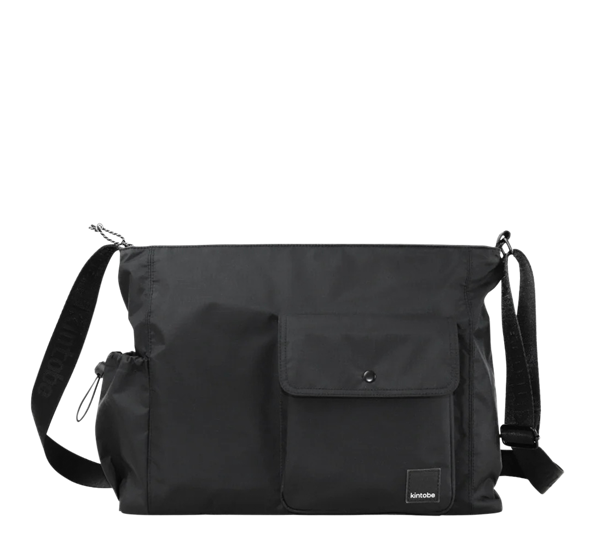 Milo messenger bag 41x30x10 cm jet black fra Kintobe
