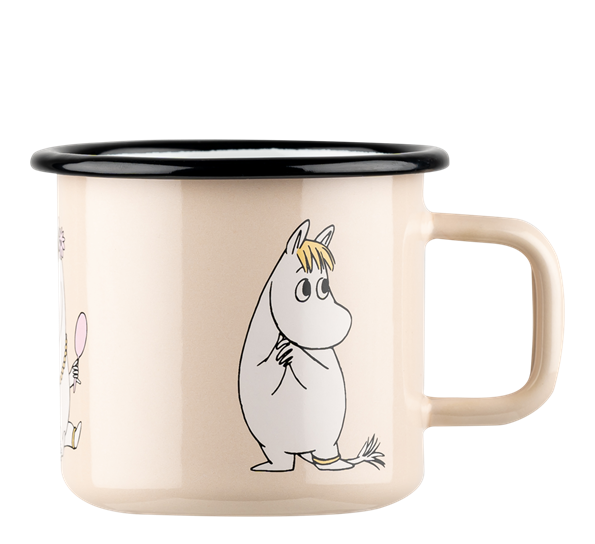 Mummi emaljekrus 3,7 dl Snorkfrøken beige fra Muurla