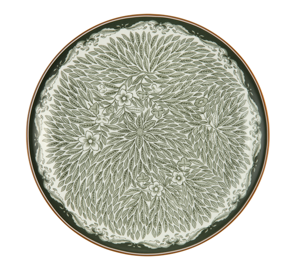 Ostindia Floris grønn asjett 20 cm fra Rörstrand
