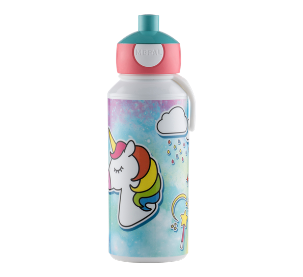 Campus drikkeflaske pop-up Unicorn 40 cl fra Mepal