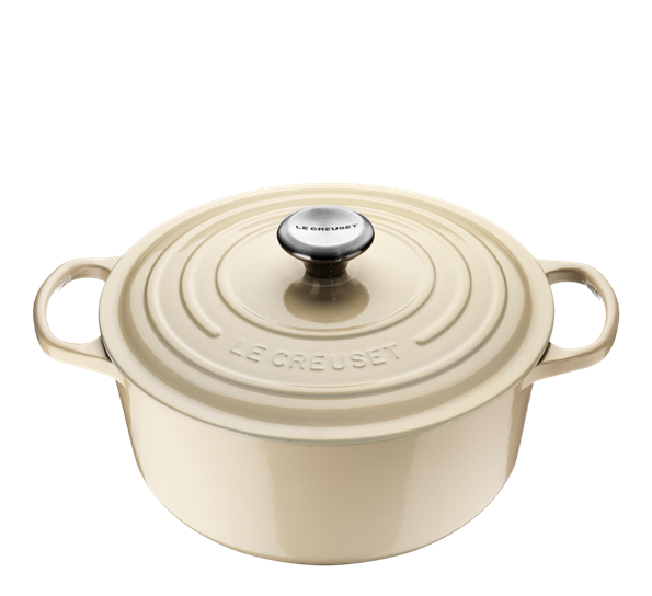 Jerngryte rund 5,3l 26cm pearl. fra Le Creuset