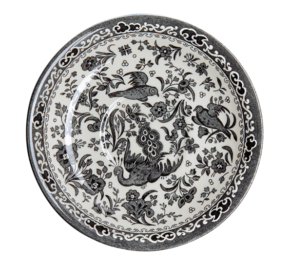 Black Regal Peacock frokostkopp skål fra Burleigh