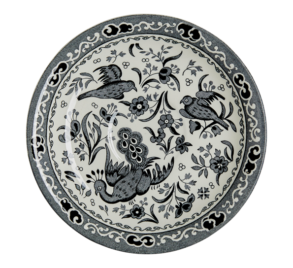 Black Regal Peacock tekopp skål fra Burleigh