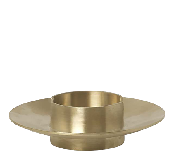 Block lysestake til lys med ø5cm messing fra Ferm Living