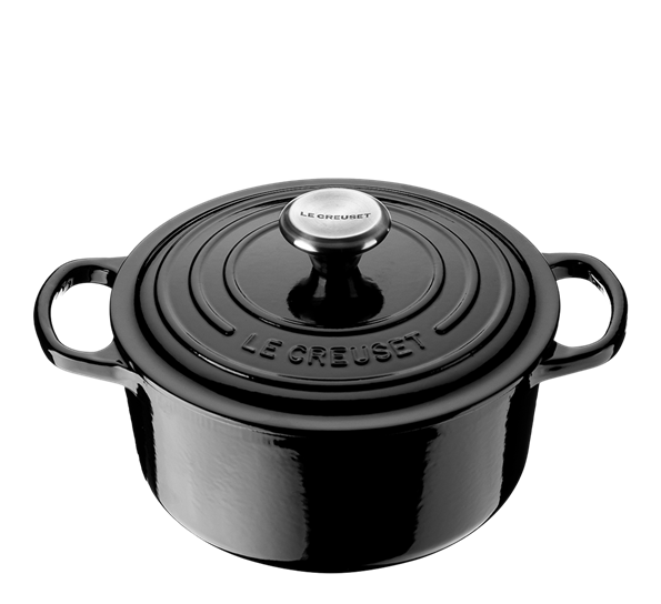 Jerngryte rund 3,3l 22cm blank sort fra Le Creuset