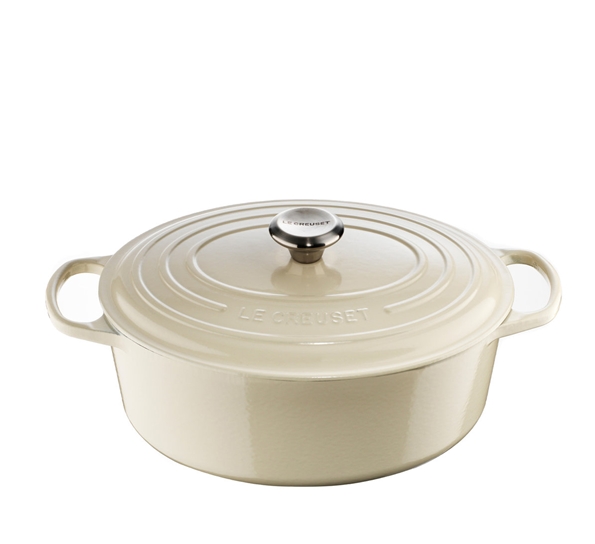 Jerngryte oval 4,1l 27cm pearl fra Le Creuset