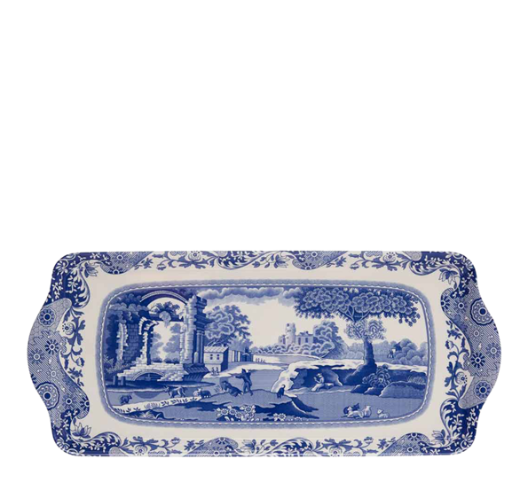 Blue Italian sandwichfat plast fra Spode