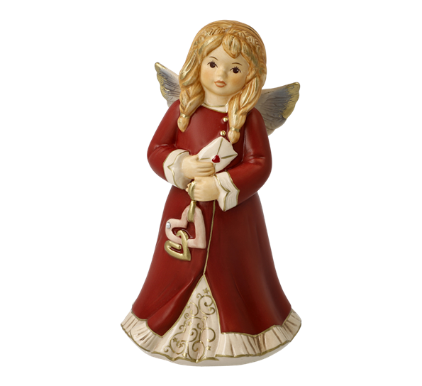 Bordeaux engel Lovely Greetings med Swarovski®-krystall 15,5 cm fra Goebel