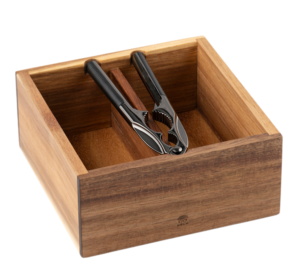 Nøtteknekkersett akasietre 17x17x8 cm fra Holm