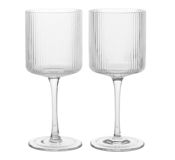 Ripple klar hvitvinsglass 2-pk 26 cl fra Ferm Living