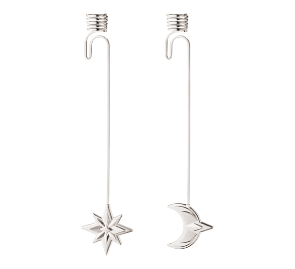 CC 2024 lysholder sett måne stjerne 2-pk palladium fra Georg Jensen