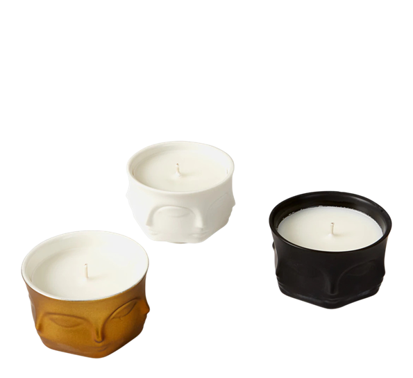 Muse duftlys 3 pk gull sort hvit fra Jonathan Adler