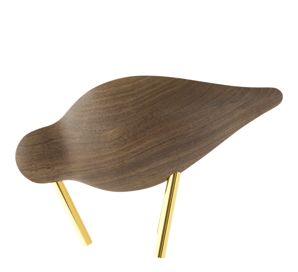 Shorebird liten walnut messing fra Normann Copenhagen