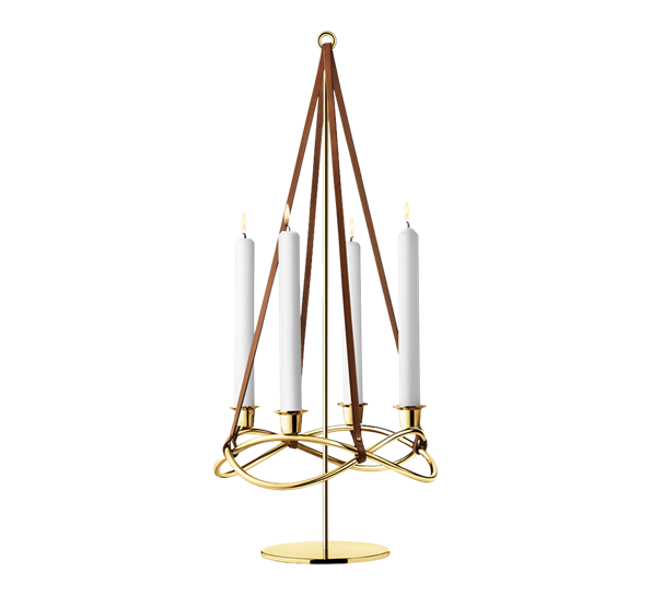 Season gynge til lysestake gullbelagt fra Georg Jensen