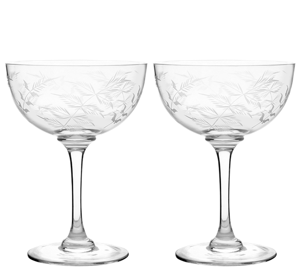 Champagneskål fern 150 ml 2-pk klar fra The Vintage List
