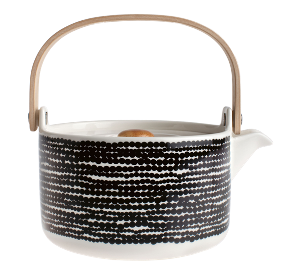 Siirtolapuutarha tekanne 0,7 liter sorte prikker fra Marimekko