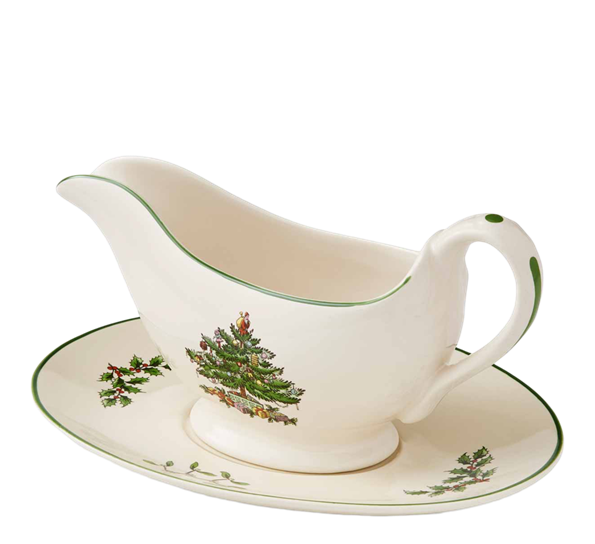 Christmas Tree saus med fat fra Spode