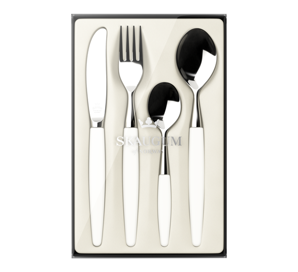 <p>Skaugum Hvit bestikksett 4 deler fra Skaugum Bestikk</p>